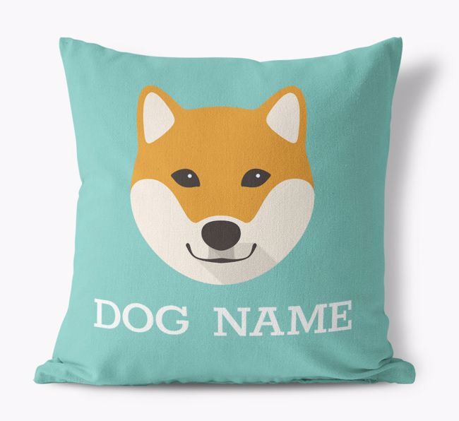 {dogsName}'s Icon: Personalised {breedFullName} Canvas Cushion